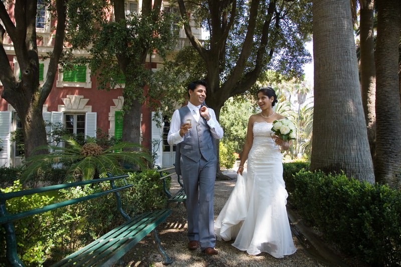 A summer civil wedding at Villa Durazzo