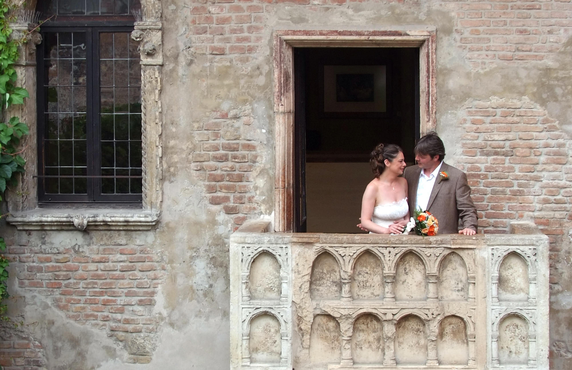 Juliet's balcony wedding